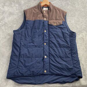 Tecovas Vest Mens XL Blue Brown Western Lightweight Puffer Outdoor Workwear